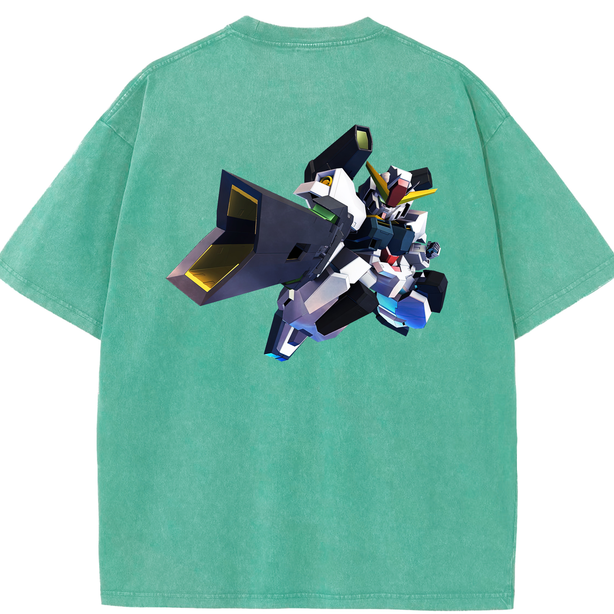 （画像用） 機動戦士ガンダム Mobile Suit Gundam 綿100% ヴィンテージ風 半袖Tシャツ（背面プリント）